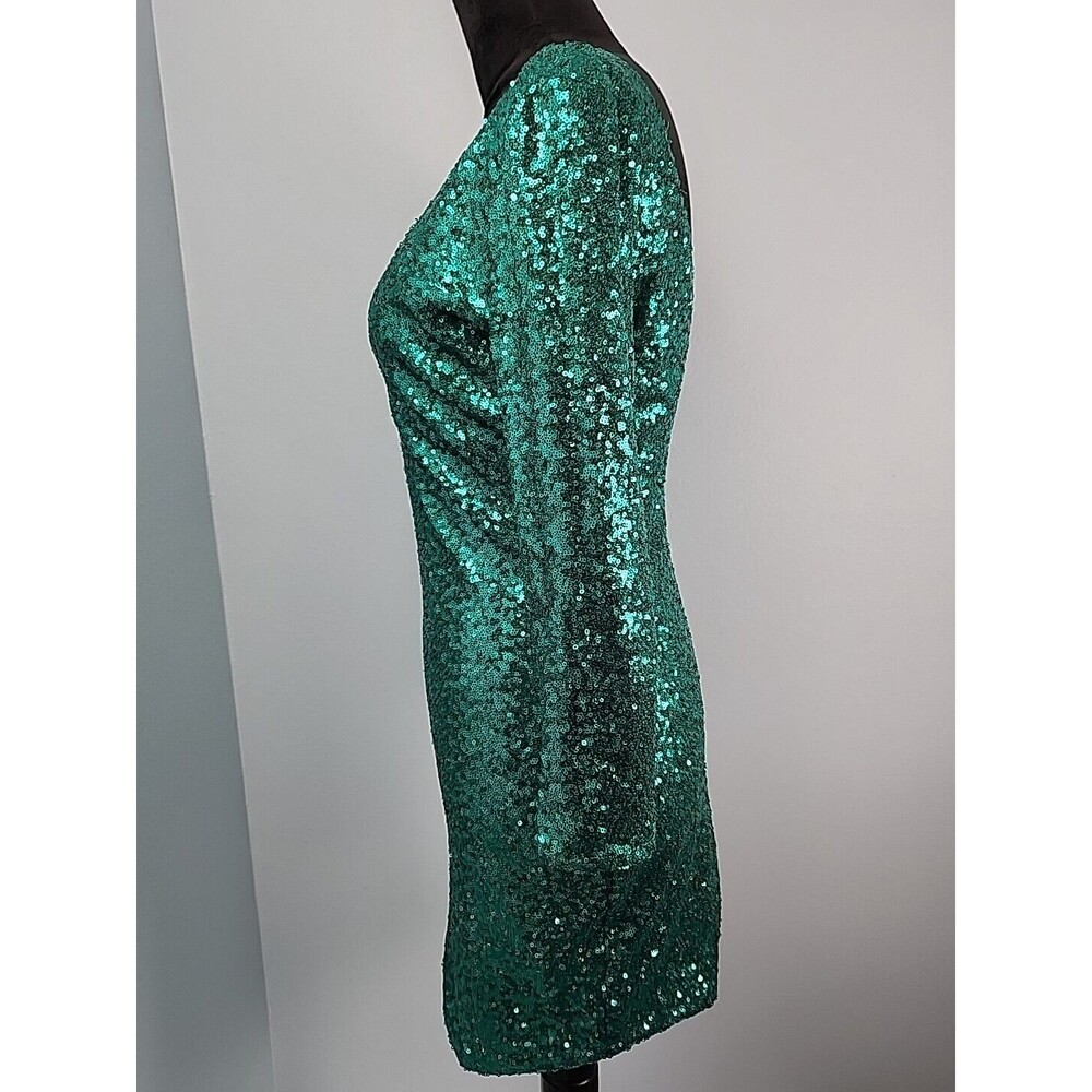 A'gaci Agaci Bodycon Mid Sleeve Dress Large Sequin Homecoming Festival Concert - Picture 11 of 12